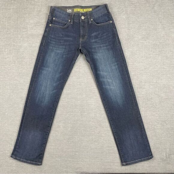Lee Extreme Motion Slim Fit Straight Leg Dark Denim Jeans Men’s Size 28x30 - Picture 1 of 10